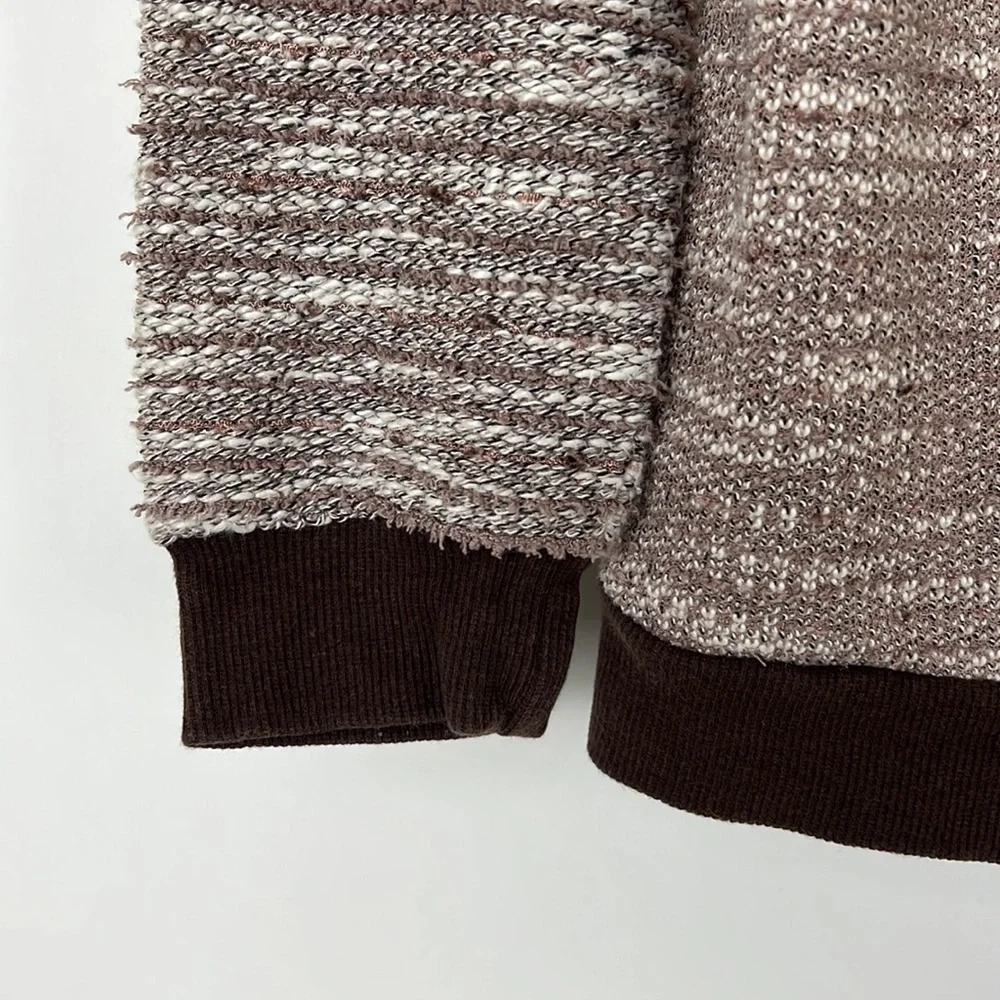 KUT FROM THE KLOTH pullover sweater mixed knit brown w/full back gold zi… - Picture 6 of 10